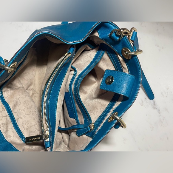 Michael Kors Leather Crossbody Bag - Teal/Blue/Turquoise - Picture 6 of 11